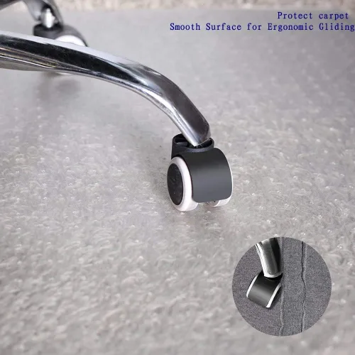 Miniatura 4 de Tapete para silla de piso de pelo bajo para oficina y uso doméstico, grueso y resistente, transparente, para alfombras, tamaño 36 x 48 pulgadas