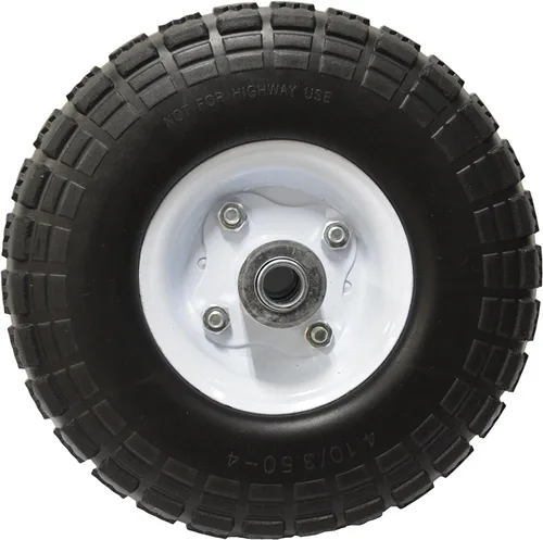 Miniatura 5 de Rueda y neumático de 10 pulgadas para camionetas, con orificios en el eje central de 5/8 pulgadas, manos libres, Rojo