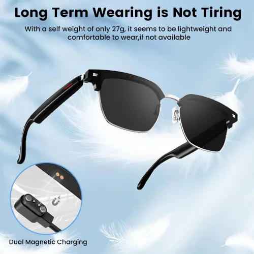 Miniatura 6 de Lentes inteligentes con Bluetooth, para hombres y mujeres, control táctil, protección UV al aire libre y control de voz, llamadas manos libres