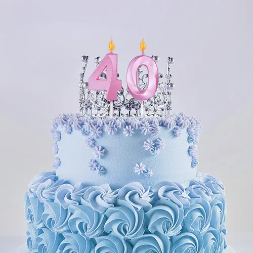 Miniatura 3 de Velas rosadas de cumpleaños 26 y 62 para pasteles, número 26 62 para decoración de tartas para fiesta, aniversario, boda, celebración
