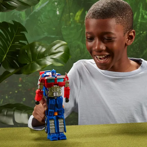 Miniatura 4 de Transformers Películas de Rise of the Beasts 2 en 1 Optimus Prime Blaster de juguetes con tecnología Nerf para edades de 6 años en adelante, 7