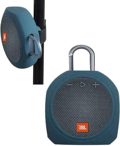 Miniatura 18 de Hermitshell Estuche de transporte de silicona de repuesto para altavoz Bluetooth inalámbrico JBL Clip 3 portátil e impermeable (negro camuflaje)