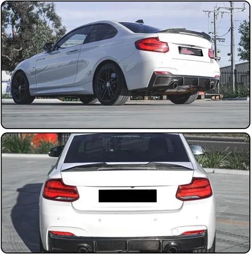 Miniatura 2 de Alerón de maletero de fibra de carbono real Compatible con BMW Serie 2 F22 Coupé y F87 M2 2014-2021, aleta trasera de alerón de maletero