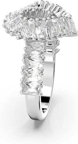 Miniatura 3 de SWAROVSKI Matrix cocktail ring, Mixed cuts, Heart, White, Rhodium Finish