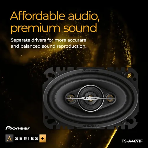 Miniatura 3 de Pioneer A-Series Estándar TS-A4671F Altavoces de 4 vías de 4" x 6" (Par) – 210W Máximo, Sonido Equilibrado + Agudos Suaves, Graves Mejorados