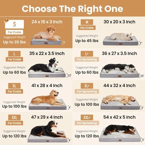 Miniatura 2 de OhGeni Cama ortopédica impermeable para perros pequeños, funda extraíble lavable a máquina en tela fácil de limpiar, espuma de alta densidad y asa
