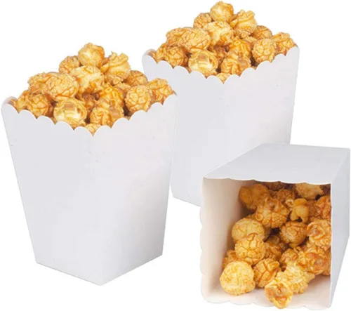 Miniatura 12 de Cajas negras para palomitas de maíz, mini caja de papel para palomitas de maíz, contenedor de cartón para palomitas de maíz para fiestas, paquete