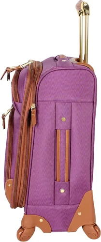 Miniatura 3 de Steve Madden Designer Luggage Collection - Maleta ligera y expandible de lado suave para hombres y mujeres, bolsa de transporte duradera de 20