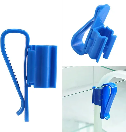 Miniatura 3 de 2 unids Clip ajustable diseño de plástico azul multifuncional tubería de agua Clip de fijación clip de montaje de peces ajustable Clip de montaje