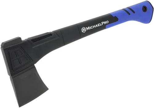 Miniatura 8 de MichaelPro MP004004 - Hacha de campamento 1.5 libras, 13.5 pulgadas Mango de fibra de vidrio absorbente de impactos Hacha de campamento