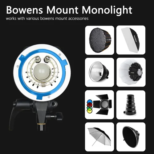 Miniatura 3 de Kit de Flash de Estudio Godox para Fotografía, Luz Estroboscópica de Estudio de 600W con Montura Bowens, Sistema 2.4G X, MS300 Lámparas Mono