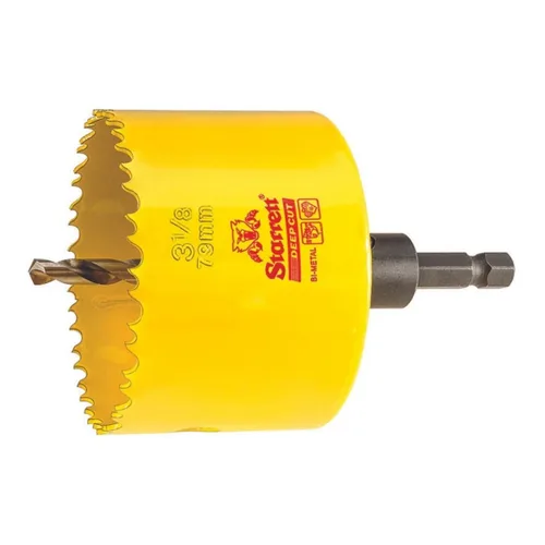 Miniatura 45 de Starrett DCH0136-G - Sierra perforadora bimetálica de corte profundo con dientes HSS resistentes a la abrasión - Ideal para cortar metal, acero