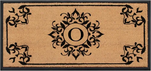 Miniatura 9 de A1HC - Tapete de puerta con monograma de fibra de coco natural para puerta delantera, 24 x 48, felpudo duradero tratado anti-desprendimiento