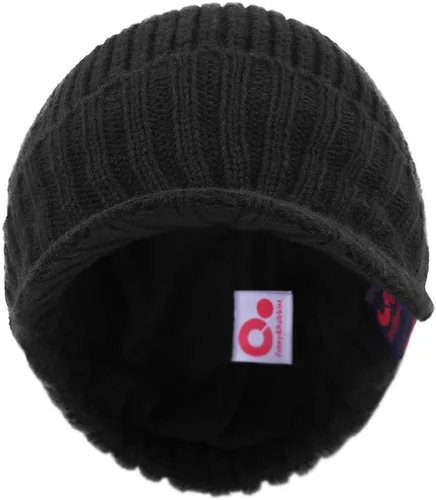 Miniatura 48 de Janey&Rubbins Gorro de punto diario con orejeras con forro polar y calavera
