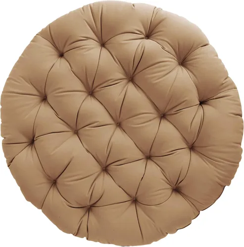 Miniatura 23 de Sorra Home - Cojín con mechones Papasan - Cojín redondo cómodo para silla Bucket & Moon - Cojín de piso con espuma suave para muebles