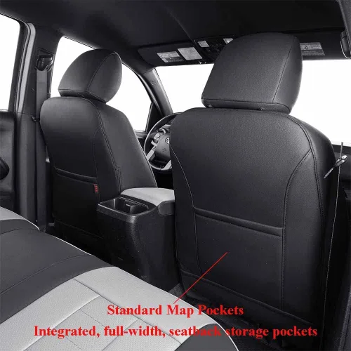 Miniatura 3 de EKR Ranger Fundas de asiento personalizadas para Ford Ranger SuperCrew XL/XLT/Lariat 2019 2020 2021 2022 2023 - Juego completo de fundas de asiento