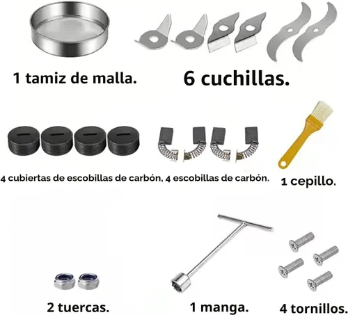 Miniatura 8 de Molinillo de granos eléctrico de 1000 g de alta velocidad para especias y hierbas, máquina comercial para polvo de cereales secos, granos, hierbas