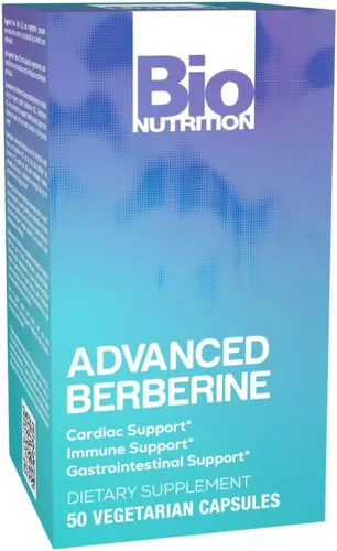 Bio Nutrition Advanced Berberine 50 Cápsulas Vegetarianas | 1,200 mg de berberina por porción | Apoyo para el bienestar herbario | Fórmula