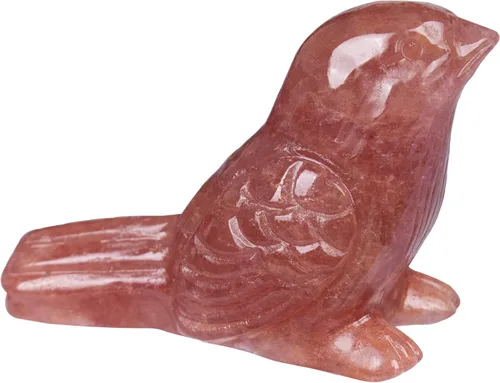 Miniatura 9 de Figura de pájaro de cristal de obsidiana negra tallada a mano, escultura de animal pulida de 2.4 pulgadas, piedra curativa, decoración de escritorio