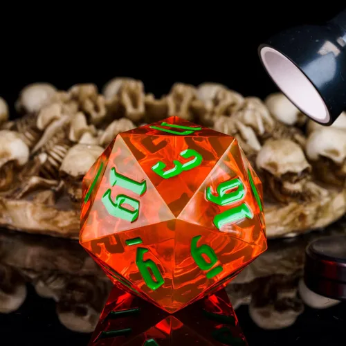 Miniatura 5 de 55mm dados DND de 20 lados, dados gigantes D20 D&D poliédricos grandes D20 con caja de regalo para Dungeons and Dragons, juegos de mesa RPG