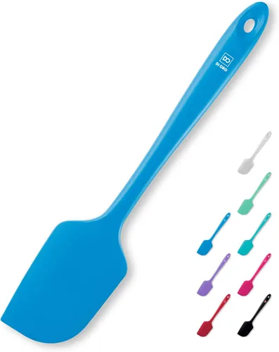DI ORO - Espátula de silicona – Espátula de cocina de goma resistente al calor de 600 °F para hornear, raspar y mezclar – Utensilios de cocina Azul