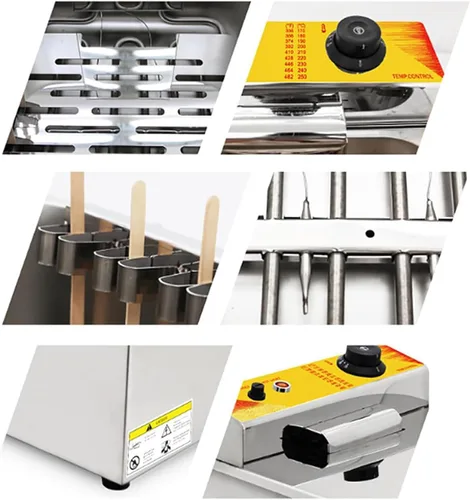 Miniatura 3 de Freidora comercial, 12L Queso automático Perro caliente Salchicha Parrilla Estufa Freidora, Freidora eléctrica de gran capacidad de 12L