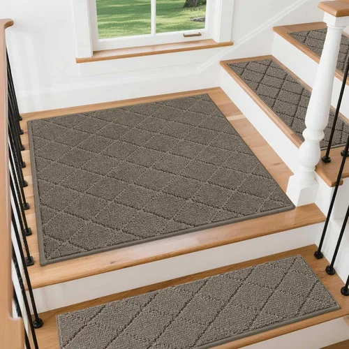 Miniatura 24 de COSY HOMEER - Alfombra antideslizante para esquinas de peldaños interiores, alfombras de escaleras para despegues resistentes al deslizamiento