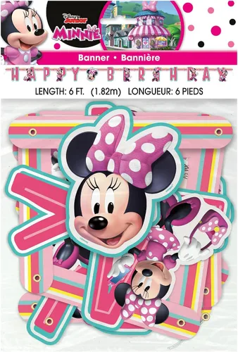 Miniatura 3 de Unique Cartel icónico articulado de cumpleaños de Minnie Mouse