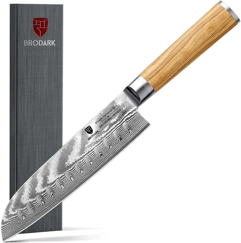Miniatura 7 de Cuchillo de pelar de Damasco de 5.5 pulgadas: cuchillo profesional japonés con mango de madera de olivo, cuchillo para tallar frutas ultra afilado
