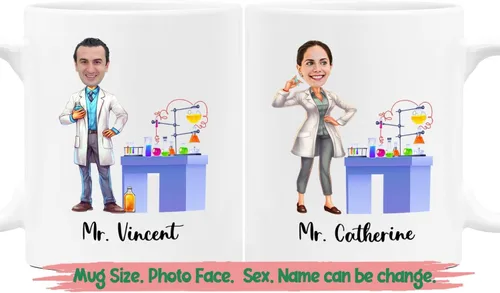 Miniatura 16 de Taza de café personalizada con foto de doctor de 11 y 15 onzas, divertida taza de café de doctor regalo para agradecer a hombres, mujeres, cirujano