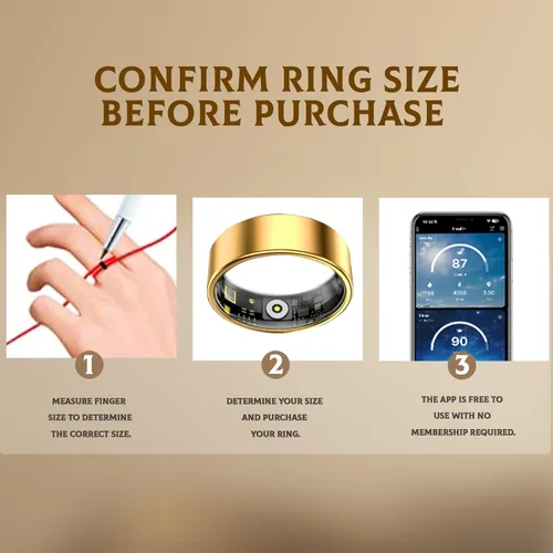 Miniatura 7 de Anillo inteligente para mujeres y hombres, rastreador de fitness y salud con monitor de frecuencia cardíaca, oxígeno en sangre, rastreador de sueño