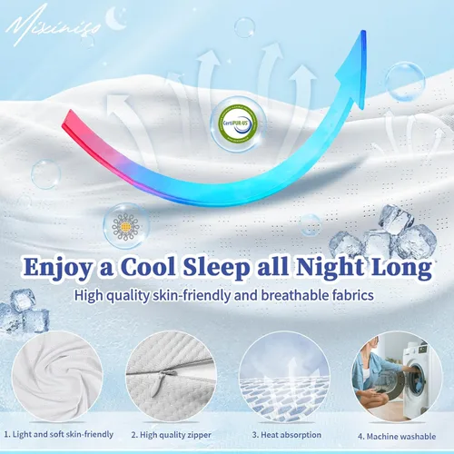 Miniatura 5 de Almohada cervical para cuello y hombro, almohada ergonómica para dormir lateral para soporte del cuello, almohadas de espuma viscoelástica