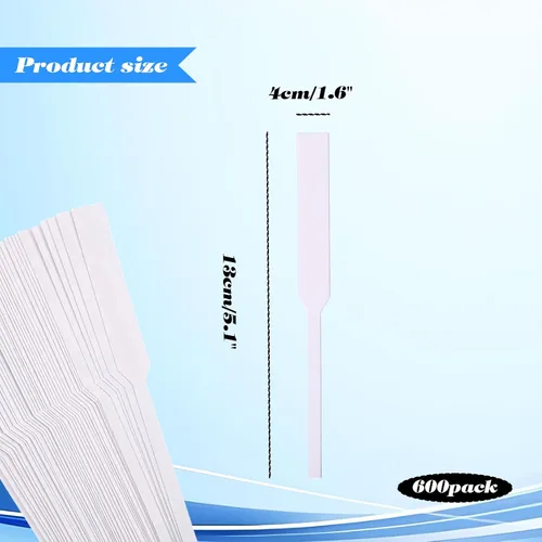 Miniatura 2 de Perfume Tester Strips, 600 Disposable Essential Oil Test Cards, White Ink Blotter Strip for Diffusing Fragrance