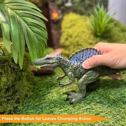 Miniatura 2 de EKU Juguetes de Dinosaurio Chomp Action Mosasaurus Spinosaurus Toy, Cabeza Móvil Movimiento de Ataque Parasaurolophus Figuras de Acción Realistas