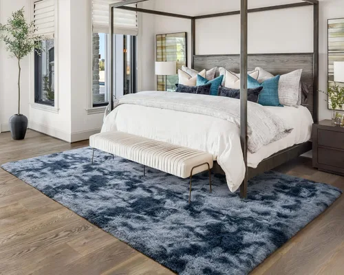 Miniatura 3 de Alfombra de área Softlife para sala de estar, alfombra lanuda mullida y esponjosa de 6 x 9 pies en color azul para dormitorio de niñas y niños, Azul
