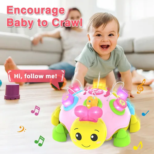 Miniatura 4 de Juguetes de gateo para bebés de 6-12 meses, juguete musical de mariquita gateadora para bebés de 0-3-6 7 8 9 10 12-18 meses, juguetes educativos
