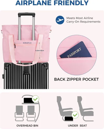 Miniatura 5 de Fmeida Gym Bag for Women, 30L Expandable Travel Bags with Shoe Compartment, Sports Yoga Bag with Wet Pocket