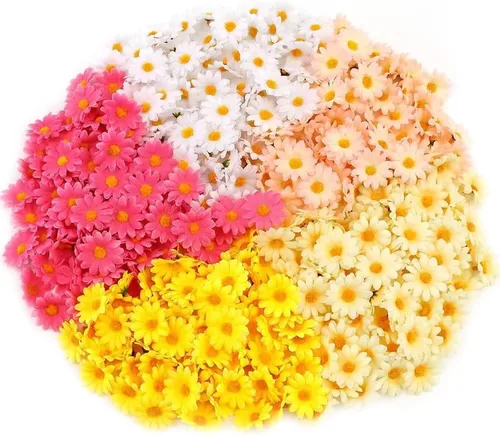 Miniatura 6 de 100 cabezas de girasol de seda de 1.969 in, 2 pulgadas, decoración de boda, corona de regalo, álbum de recortes, manualidades, fiesta, festival