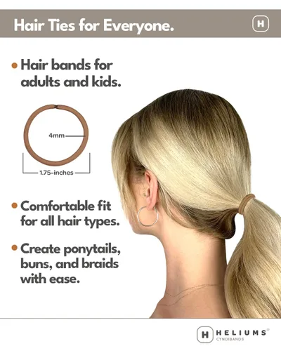 Miniatura 2 de Cyndibands Cintas para el cabello gris – Soportes elásticos de cola de caballo de 0.157 pulgadas – Combina con tus bandas de color de cabello – 24