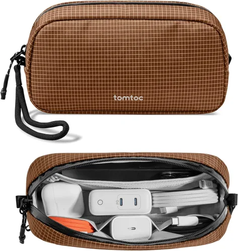 Miniatura 26 de tomtoc Organizador de Electrónicos Estuche de Viaje, Bolsa de Viaje Resistente al Agua Organizador de Cables para Artículos Esenciales, Estuche Verde