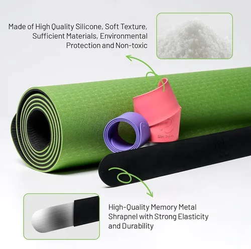 Miniatura 4 de Slim Panda Yoga Mat Strap Slap Band, One Snap Keeps Mats Tightly Rolled, Heavy-Duty Clasp Fits Most Size Mats(24" L X 2" W)