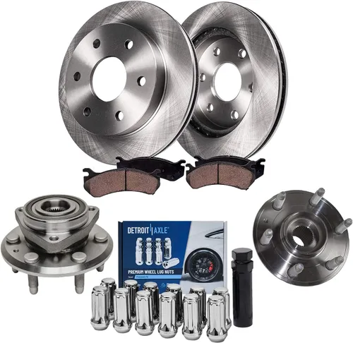 Miniatura 23 de Detroit Axle - Kit de frenos para Volkswagen Beetle Golf City Jetta Frenos de Disco Rotores Pastillas de Freno de Cerámica Reemplazo : Rotores