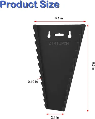 Miniatura 4 de Paquete de 2 bandejas magnéticas para llaves, organizador de llaves magnéticas, resistente de alta calidad, soporte para llaves SAE (1/4" - 1/16")