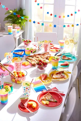 Miniatura 5 de American Greetings Servilletas de almuerzo arcoíris de 50 unidades Servilletas de almuerzo multicolor