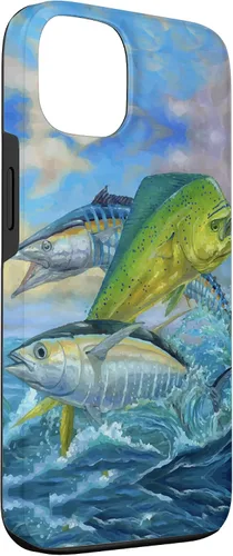 Miniatura 3 de iPhone 13 lindo Mahi Mahi verde pesca atún caso