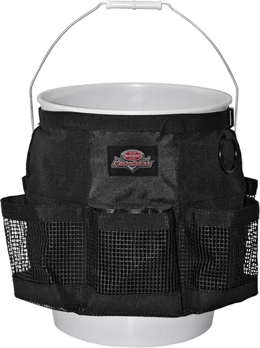 Miniatura 6 de Bucket Boss - Organizador para un cubo de 5 galones, con tela de secado rápido, bolsillos de malla exteriores para suministros de lavado de coche