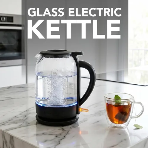 Miniatura 7 de Hervidor Eléctrico OVENTE con Vidrio de Borosilicato de 1.5L, Calentador de Agua de Ebullición Rápida de 1500W para Café o Té, Tapa Fácil de Llenar