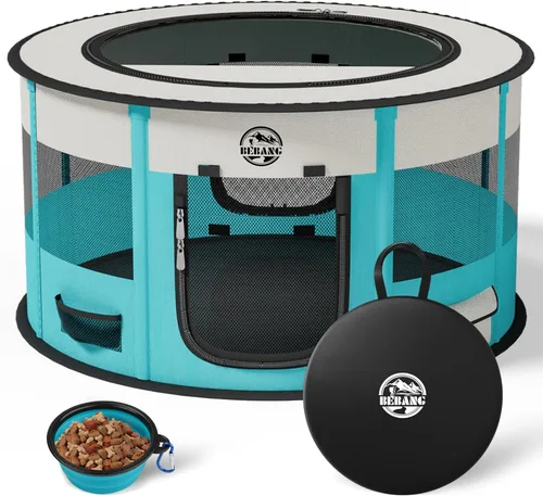 Miniatura 8 de Corralito de Juegos para Perros Corral para Cachorros Interior Jaula para Mascotas Jaula para Perros Pequeños Portátil Plegable Perrera para Gatos