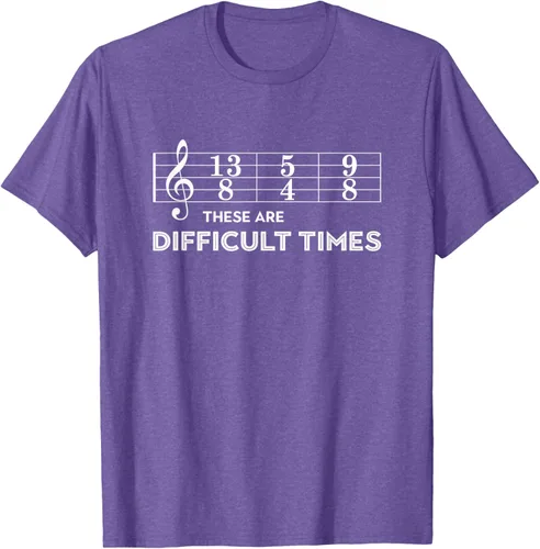 Miniatura 6 de Musician - Camiseta con texto en inglés "These are Difficult Times", talla S