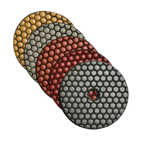 Miniatura 37 de Juego de almohadillas de pulido de piedra seca de 4 pulgadas (grano 50, 100, 200, 400, 800) - para encimeras de granito, mármol y hormigón